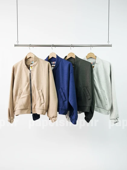 بامبر فوتر ساده جیب‌دار