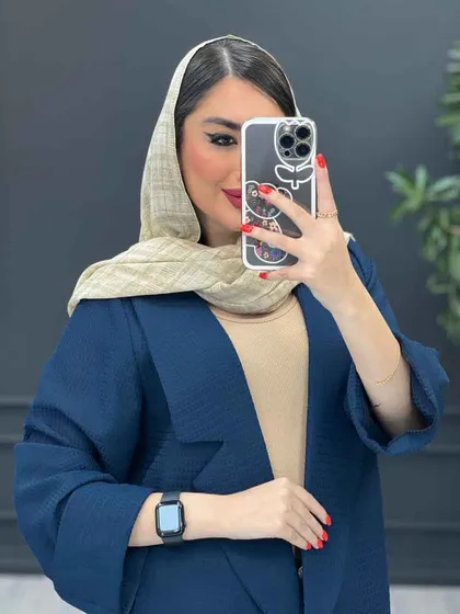 مانتو حصیری آستین برش‌دار