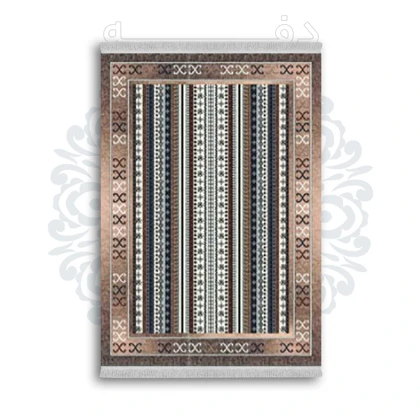 *جدید* فرشینه از جنس پارچه شانل مخمل ترک طرح فانتزی برند دفه کد 1766