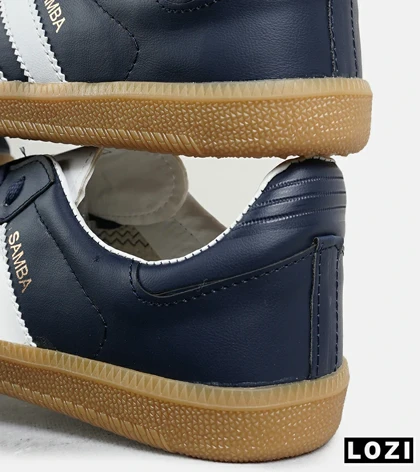 کفش کتانی مردانه و زنانه سامبا سرمه ای سفید ADIDAS Samba مدل 7302