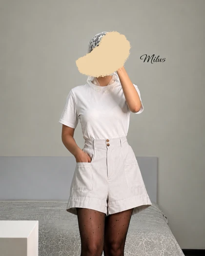 شلوارک لینن استایلیش دلا