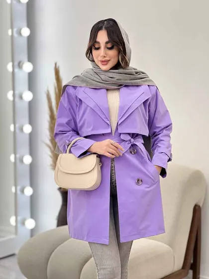 بارانی یقه دوبل باران