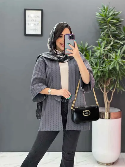 مانتو کوک دوزی آستین پاکتی