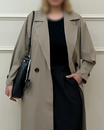 کت مزونی زنانه کرپ هرمس