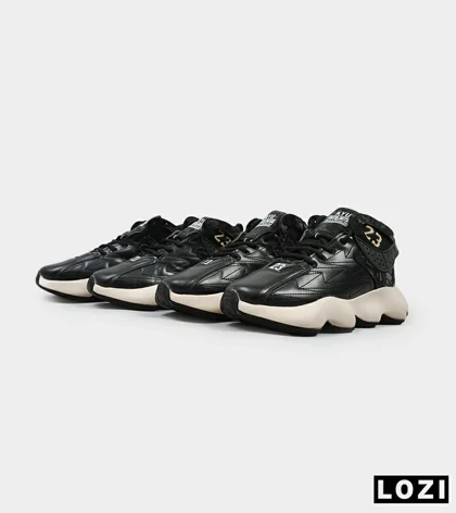 کفش کتانی ساق‌دار مردانه مشکی کرم Nike air jordan 23