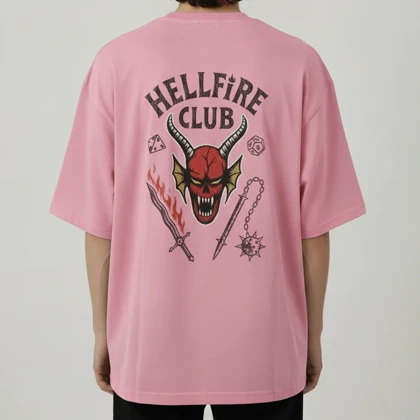 تیشرت پسرانه لانگ طرح Hell fire club سایز فری (پنبه ضمانتی) در 7 رنگ