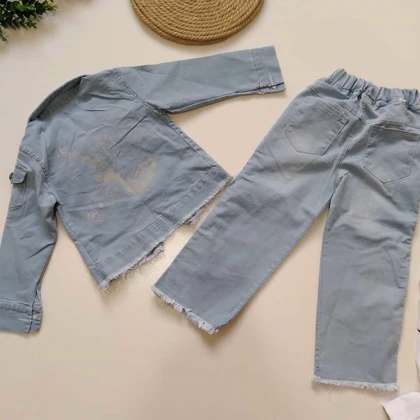 ست سه تیکه بچه گانه جین دخترانه