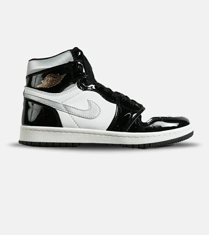 کفش کتانی مردانه و زنانه ساق‌دار مشکی سفید NIKE jordan 1 مدل 7149