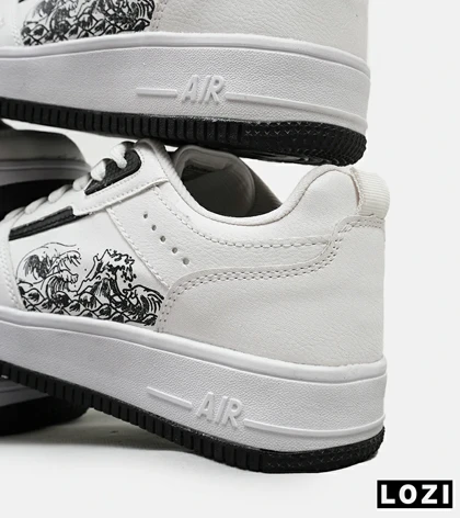کفش کتانی مردانه سفید مشکی NIKE AirForce Draw