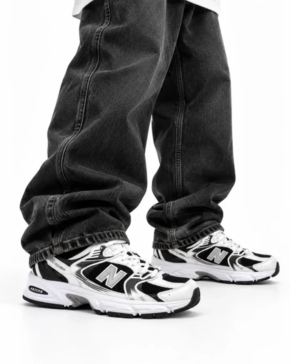 کتانی زنانه مدل نیوبالانس سفید مشکی (کیفیت درحد مستر) New Balance 530