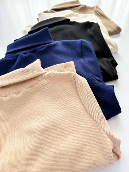 بلوز کبریتی یقه اسکی ساده