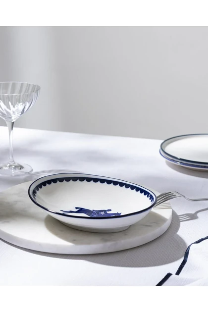 بشقاب سرو Madame Coco مدل Reve Bleu Tierra Bone China