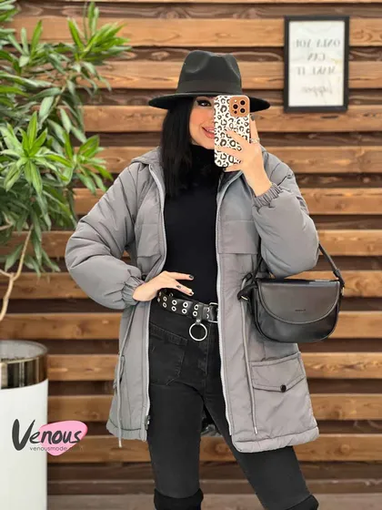 کاپشن جیب پاکتی کمرگت