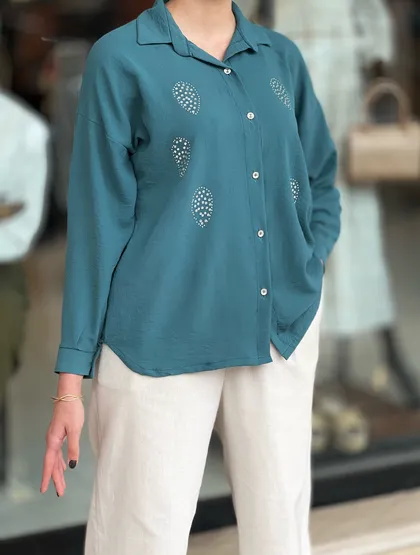 شومیز نگین‌دار کد 583