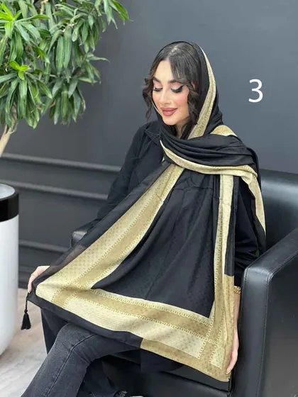 شال نخی طرح دار