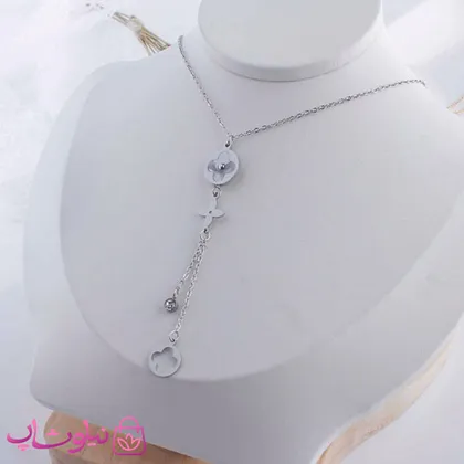 گردنبند دخترانه طرح گل آویزدار