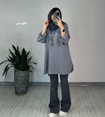 مانتو جلو دکمه لیانا