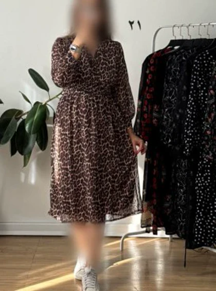 پیراهن حریر سرمه سری 19