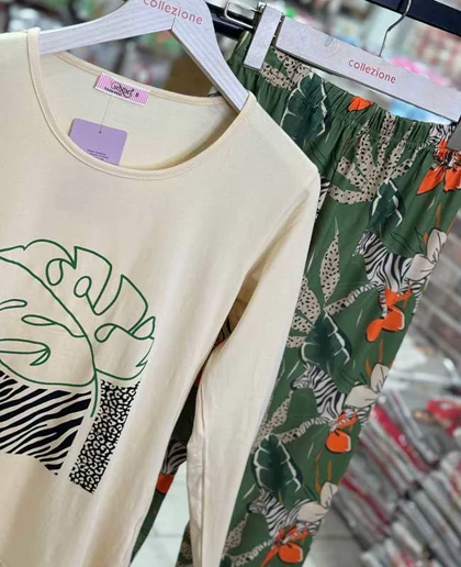 بلوز شلوار سایز بزرگ زنانه سکسن کد 40745