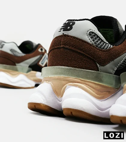 کفش کتانی مردانه و زنانه مشکی طوسی قهوه ای NEW BALANCE 9060 مدل 4973