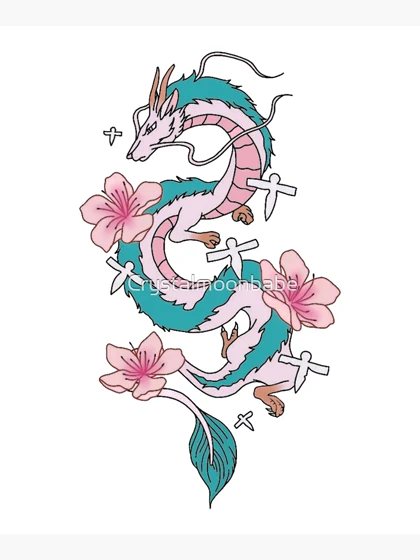 توت بگ طرح Chihiro Spirited Away - Haku Dragon With Paper Birds کد 271721
