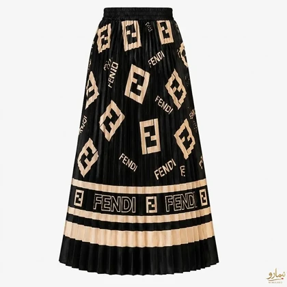 دامن ساتن طرح Fendi