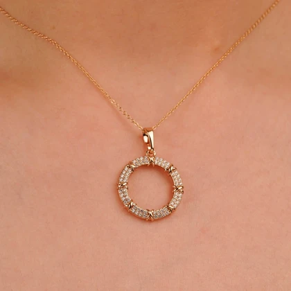 پلاک ژوپینگ فول نگین طلایی