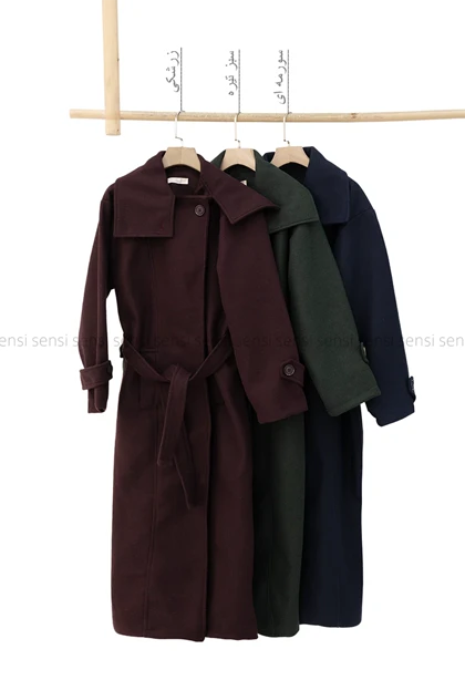 پالتو فوتر 2دکمه یقه ایستاده آستر دار@ کد1004814