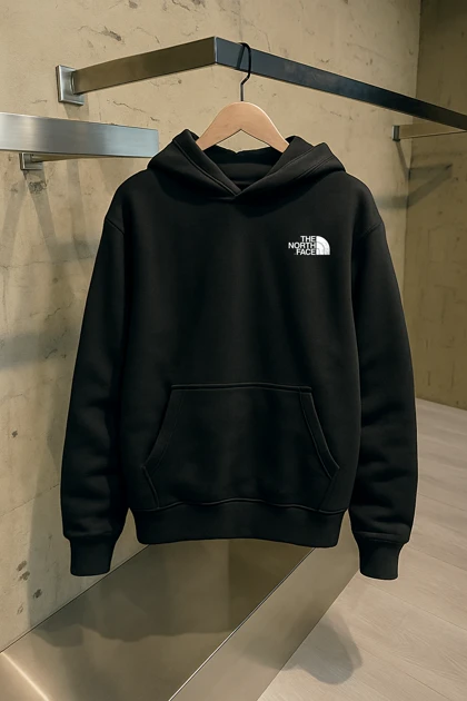 هودی مشکی طرح The North Face