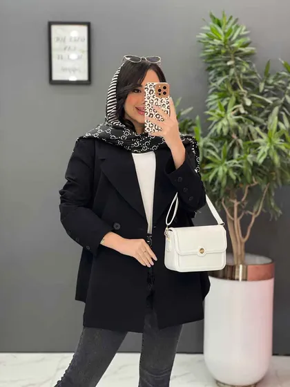 مانتو لینن دودکمه مدل آیریس