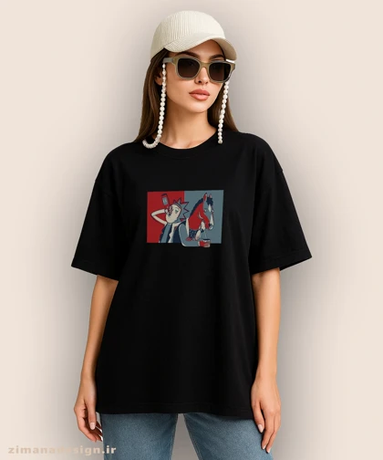 تیشرت لش مردانه و زنانه طرح ریک اند مورتی کد 887