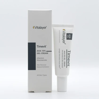 کرم ژل لایه بردار تایم ویت ویتالیر AHA 10 درصد 30 میل