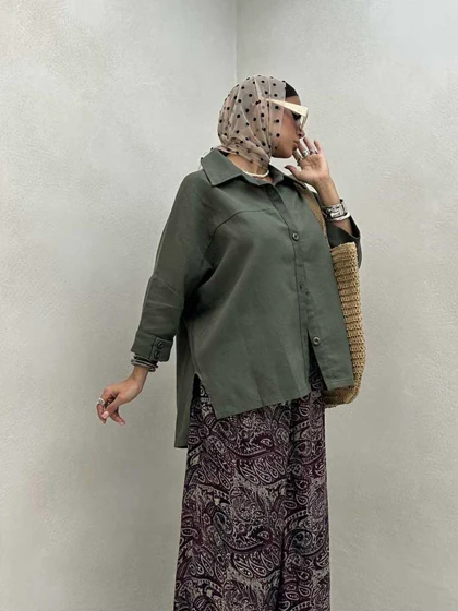 شومیز آستین 2 دکمه