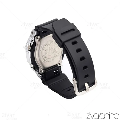 ساعت جی شاک GM-S2100 زنانه چند موتوره مشکی نقره ای صفحه آبرنگی 106386