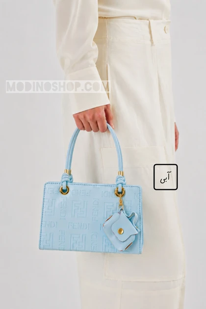 کیف دسته گره طرح فندی همراه کیف آویز کد 2205