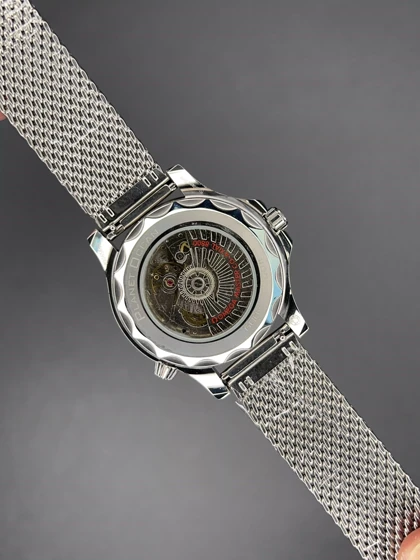 ساعت مچی امگا جیمز باند 007 حصیری صفحه طوسی Omega Seamaster