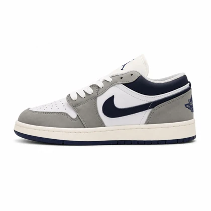 کفش و کتانی مردانه مدل NIKE AIR JORDAN 1 رنگ سفید طوسی کد 2283