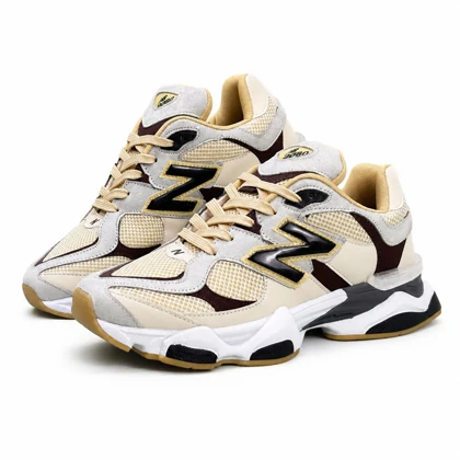 کفش کتانی مردانه مدل نیوبالانس 9060 کرم مشکی New Balance 9060