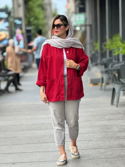 مانتو کتان هپی ( دارای ایراد جزئی )