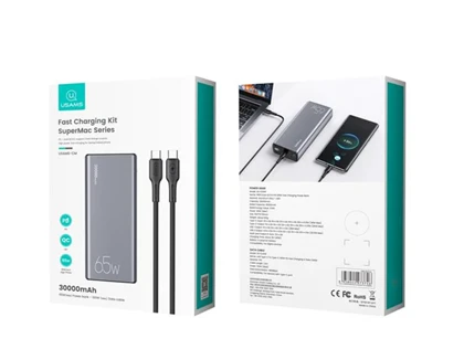 پاوربانک 30000 میلی آمپر ساعت یوسامز USAMS-CM Fast Charging Kit 30000mAh