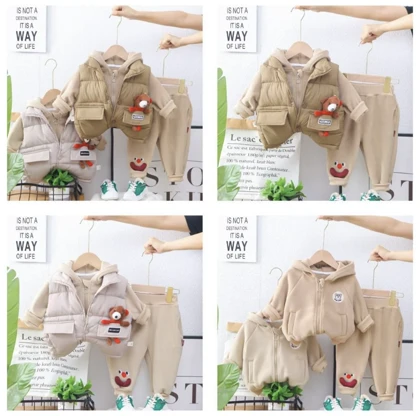 ست سویشرت و شلوار تدی و پافر