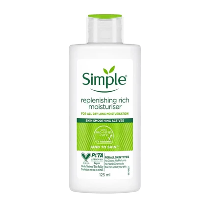 کرم مرطوب کننده صورت سیمپل مدل Rich مناسب انواع پوست حجم 125 میلی‌لیتر