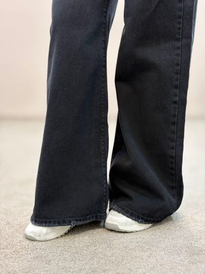 شلوار جین فلربگ ذغالی تیره9465