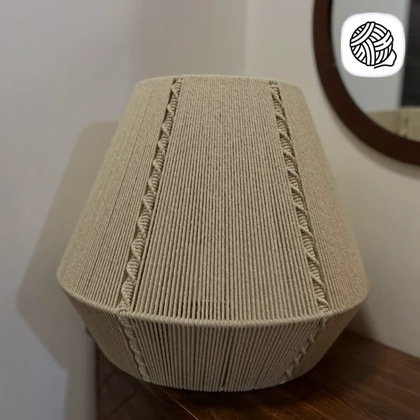 لوستر مکرومه بافی مدل الماس