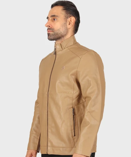 کت چرم ساده و یقه سه سانت 6317