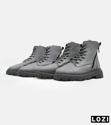نیم بوت چرمی مردانه طوسی Timberland