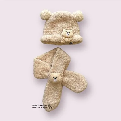 کلاه و شالگردن موهر نوزادی