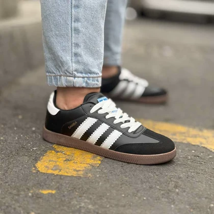 کتانی آدیداس سامبا مشکی سفید کد 6522