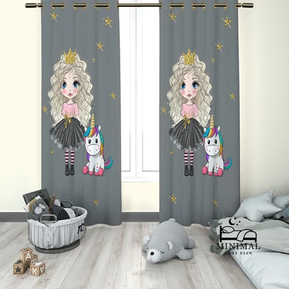 پرده کودک طرح کارتونی مدل W5029