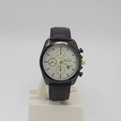 ساعت مچی مردانه والار Walar با موتور کوارتز و بند چرم